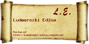 Ludmerszki Edina névjegykártya